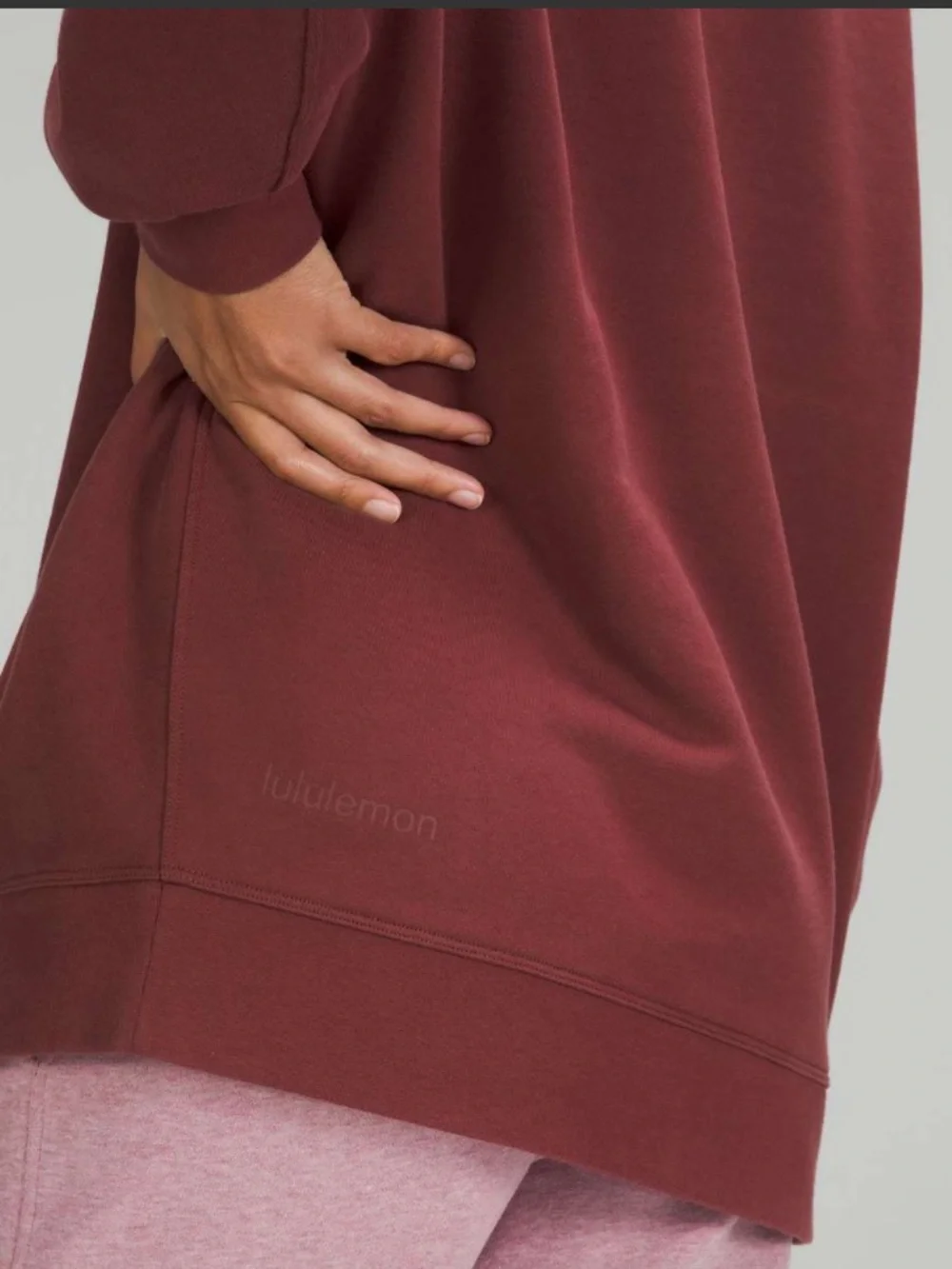 LULULEMON Perfectly Oversized Crew Smoky Red Estimated Size 8